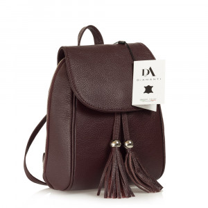 Rucsac dama din piele naturala DiAmanti Giuseppe Bordo Scuro